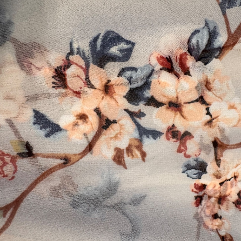 White House Black Market off-the-shoulder floral blouse size L - Picture 6 of 9